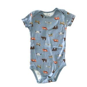 6/$25 Carters 18 mos Boy Onsie Animal Print